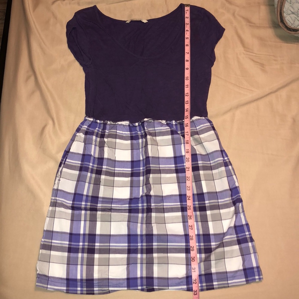 💟Old Navy purple and plaid dress.